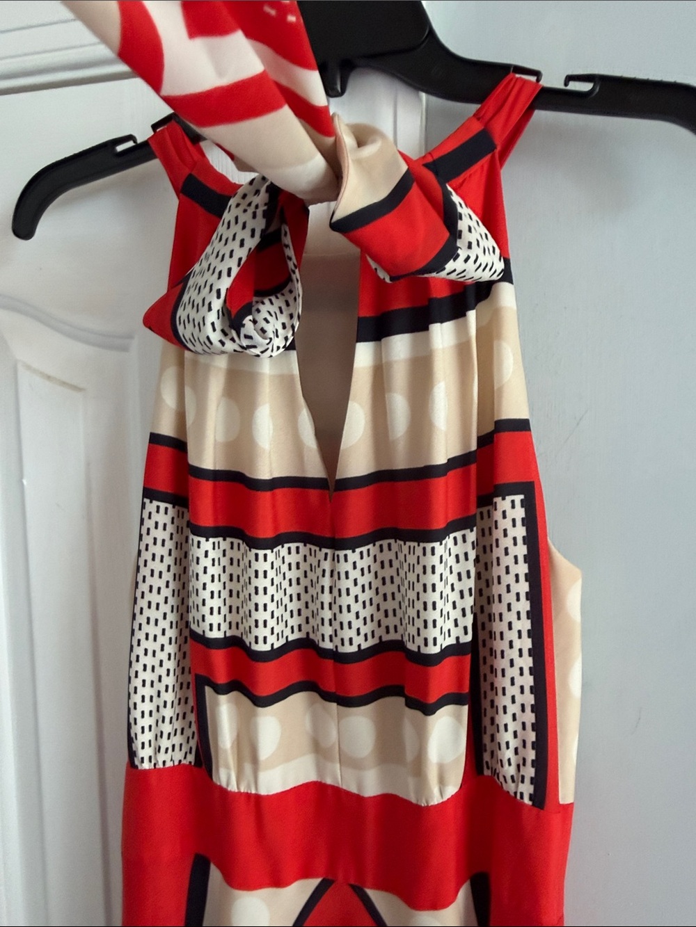 Eliza J Scarf Print Crêpe de Chine Fit & Flare Maxi Dress size 10 - Picture 10 of 15